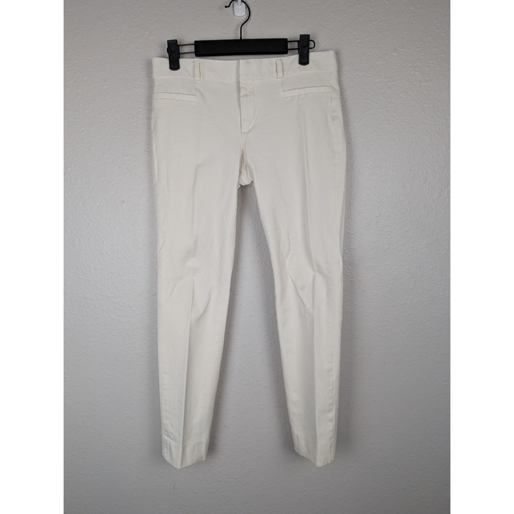 Banana Republic Off-White Cropped Ponte Pants